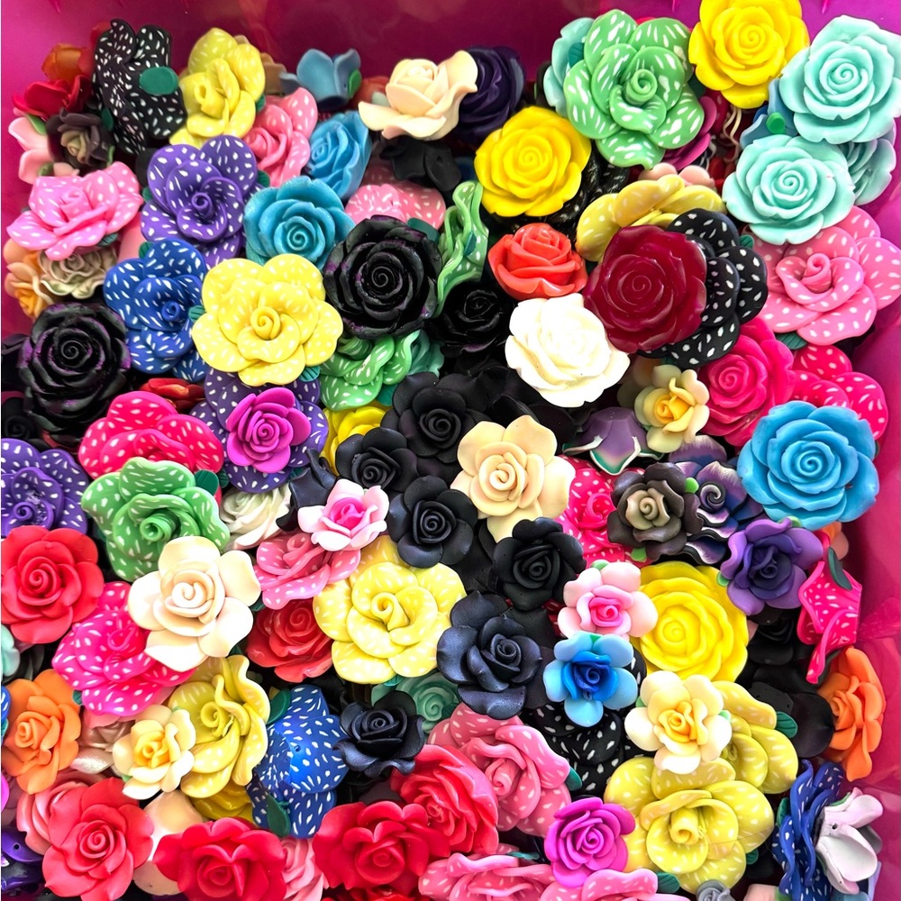 4# Colorful Femo Floral Craft Embellishments